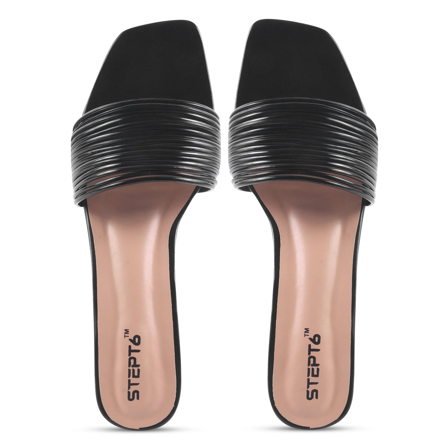 BLACK ROUND KITTEN HEEL