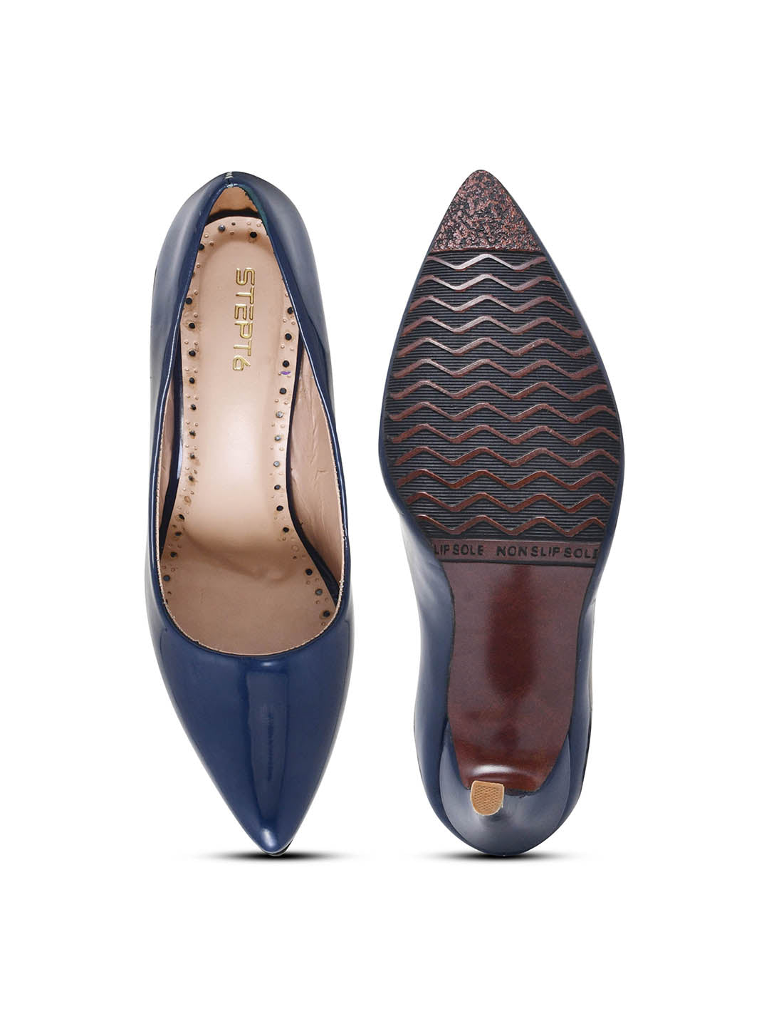 Navy Blue Patent Stilettos