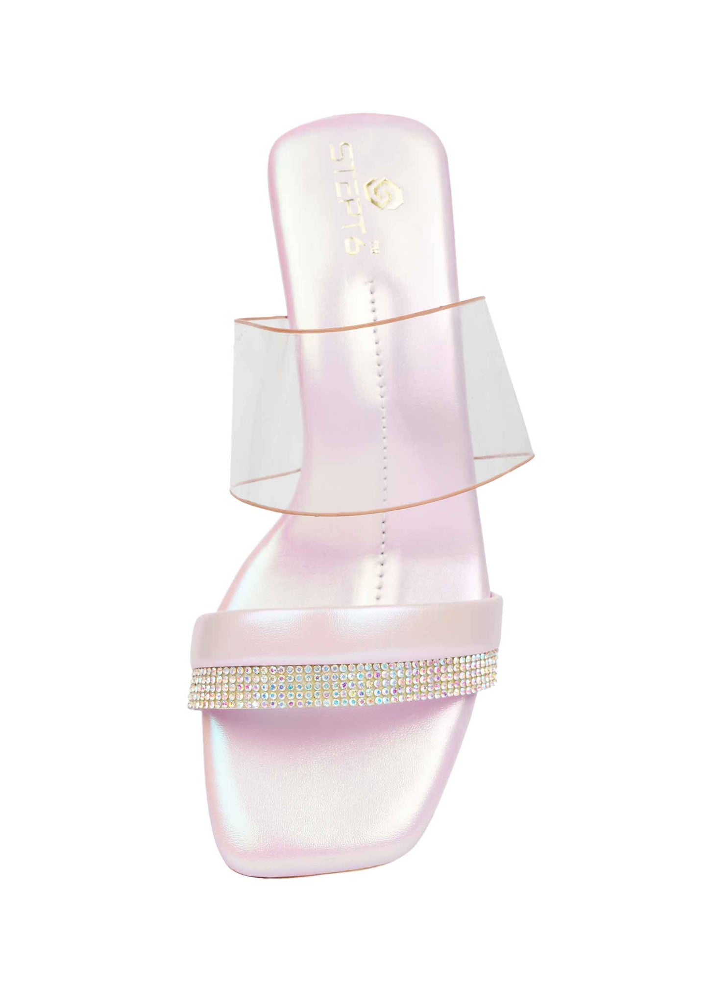 Diamond Strap kitten Heel - Pink