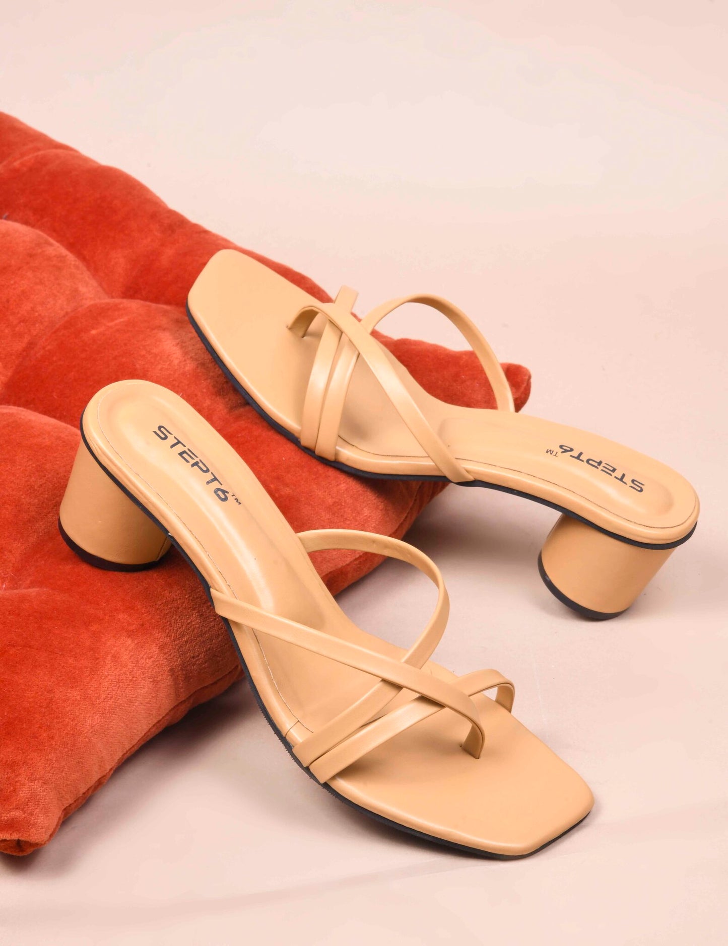 STYLISH CASUAL FAUX LEATHER FLATS FOR WOMEN - BIEGE