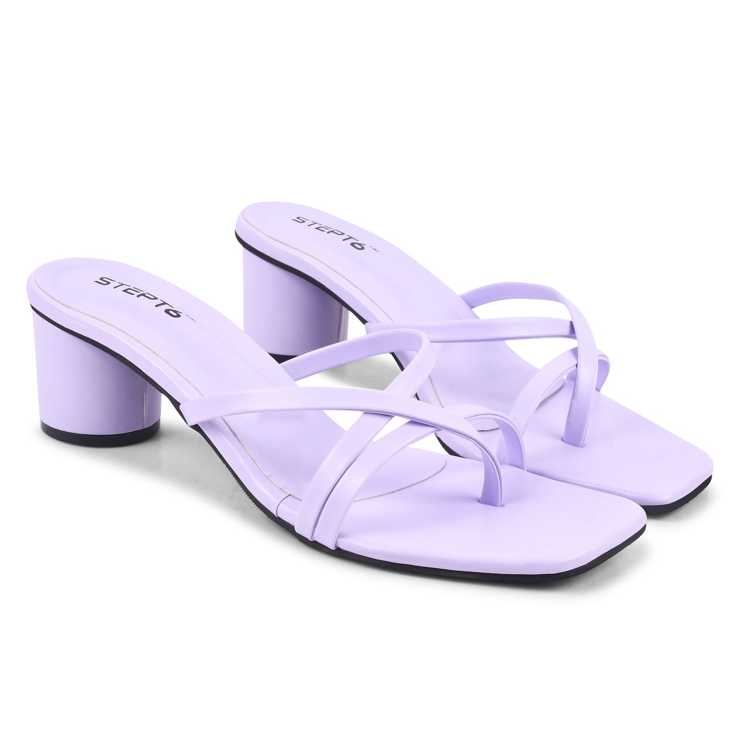 STYLISH CASUAL FAUX LEATHER FLATS FOR WOMEN - LAVENDER