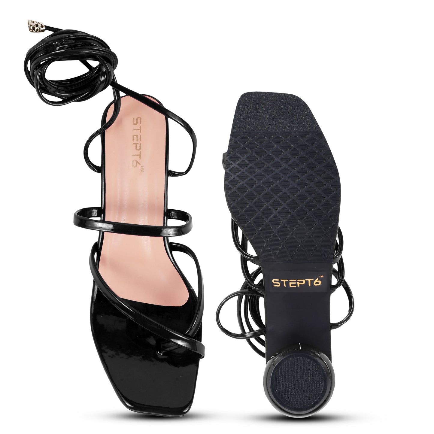 BLACK GLADIATOR HEELS