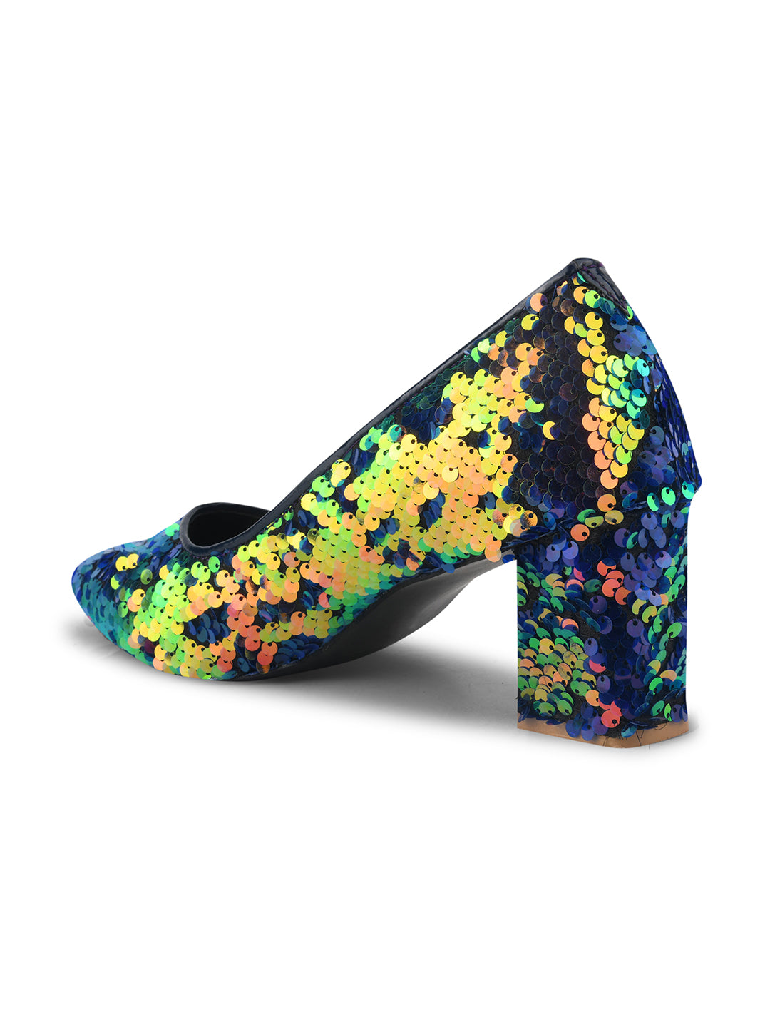 Rainbow Spark Multicolor Sequin Party Pumps