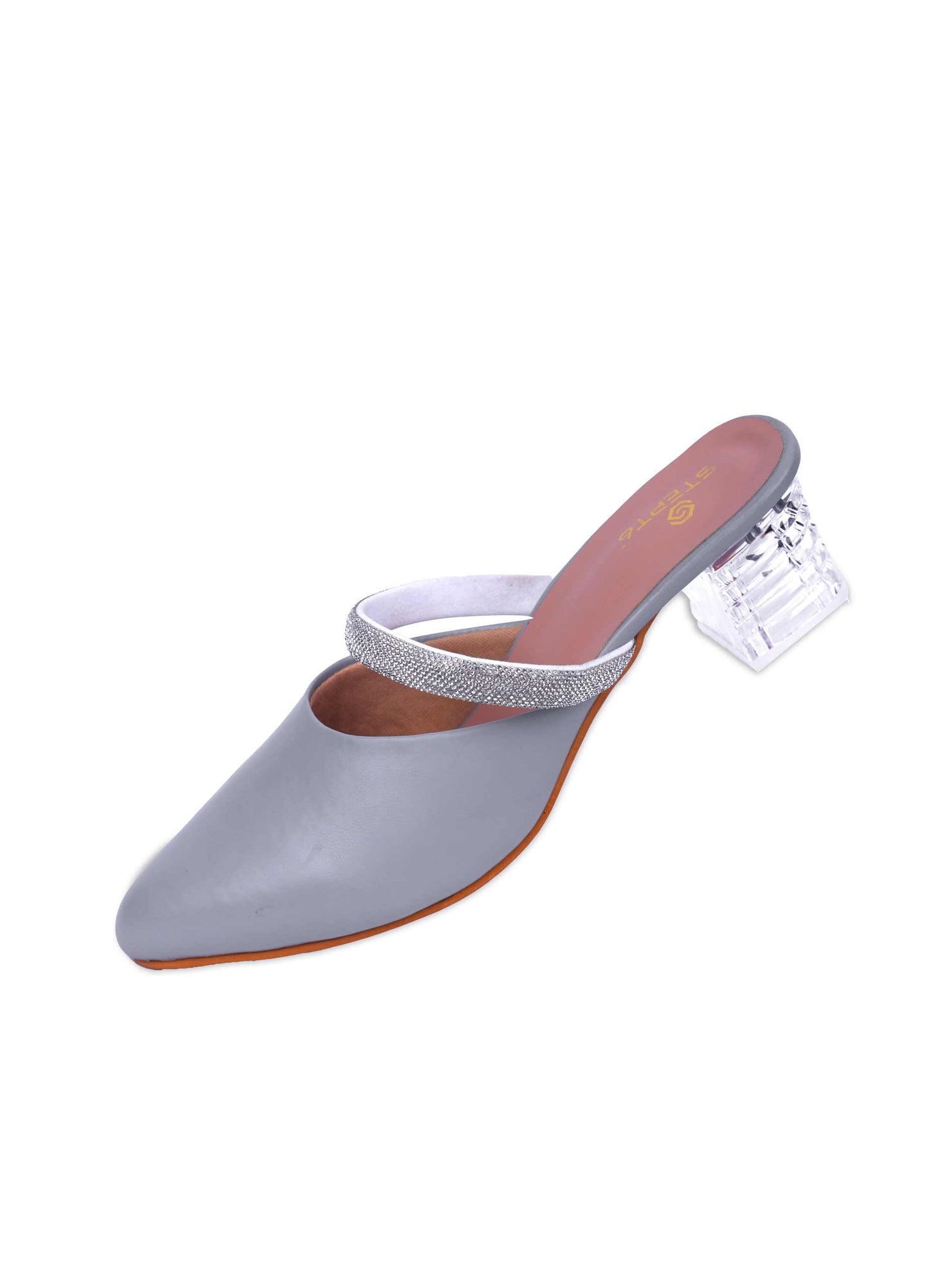 Thin Elastic Strap Heel – Gray