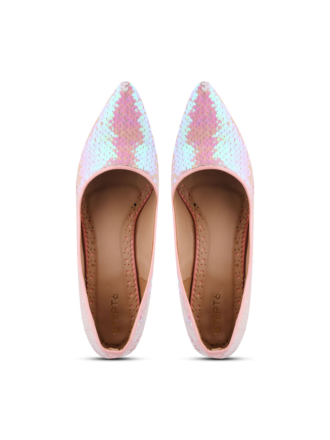 Blush Dream Pink & White Sequin Party Pumps