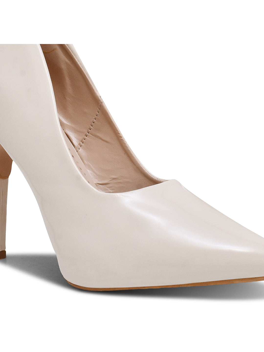 Classic Beige Patent Leather Stilettos