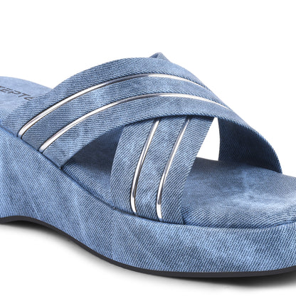 DENIM BLUE WEDGES