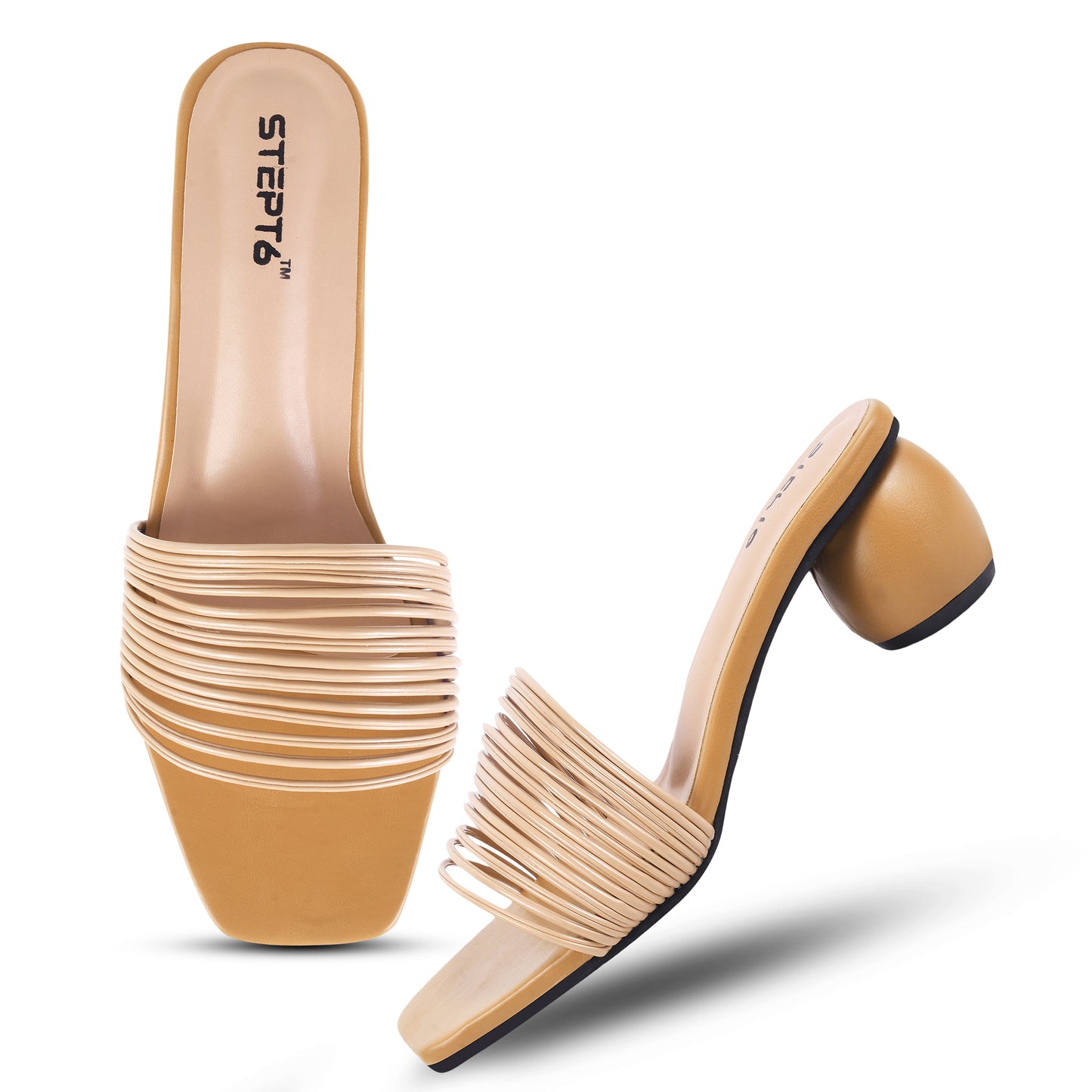 BEIGE NUDE ROUND KITTEN HEEL