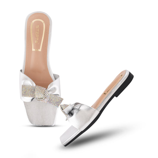 Stylish casual Flats Silver