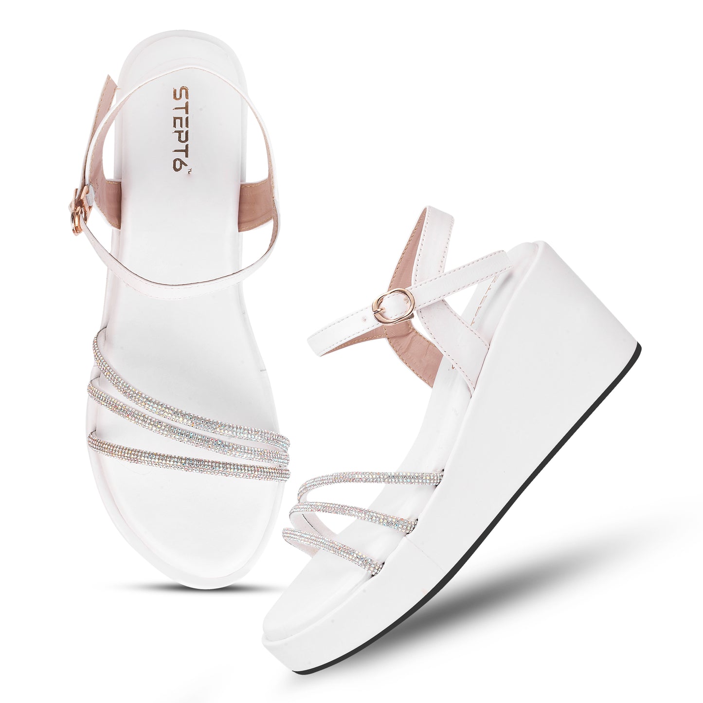 WHITE WEDGES IN DIAMOND CHAIN