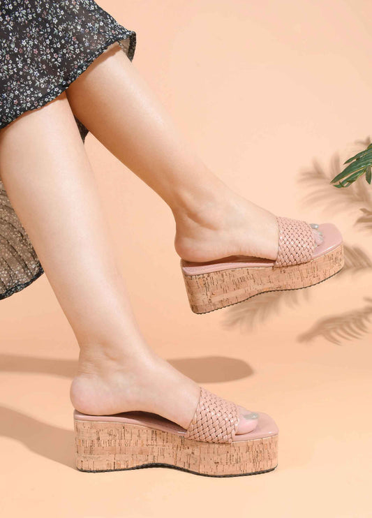 Peach Cork Wedge