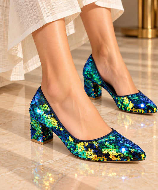 Disco Darling Rainbow Sequin Pumps