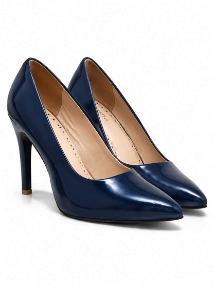 Navy Blue Patent Stilettos