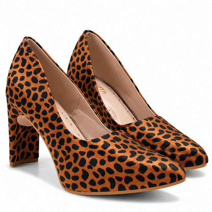 Leopard Polka Pumps