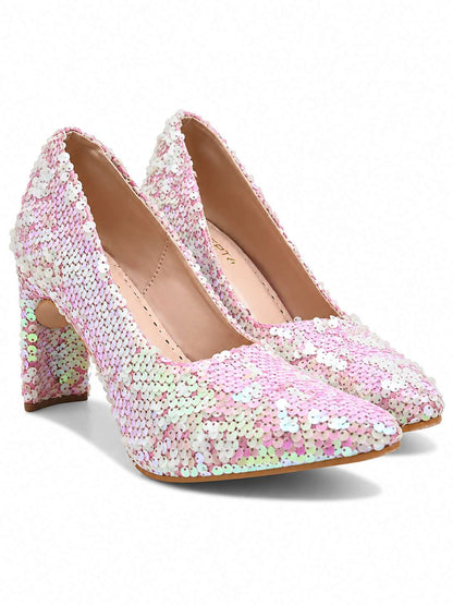 Celeste Sequin Party Pumps