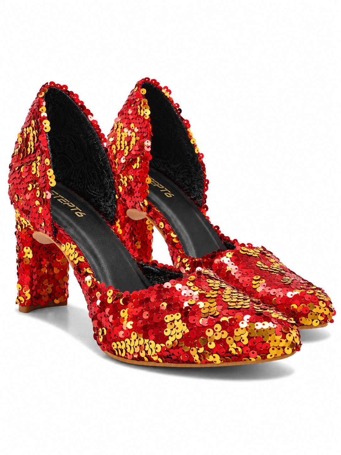 Blush Stardust Sequin Party Pumps