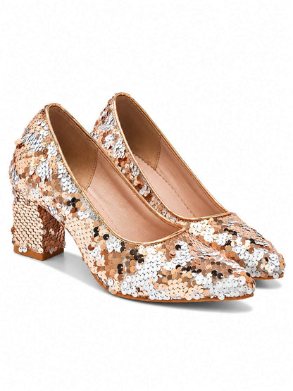 Starlight Sequin Block heels