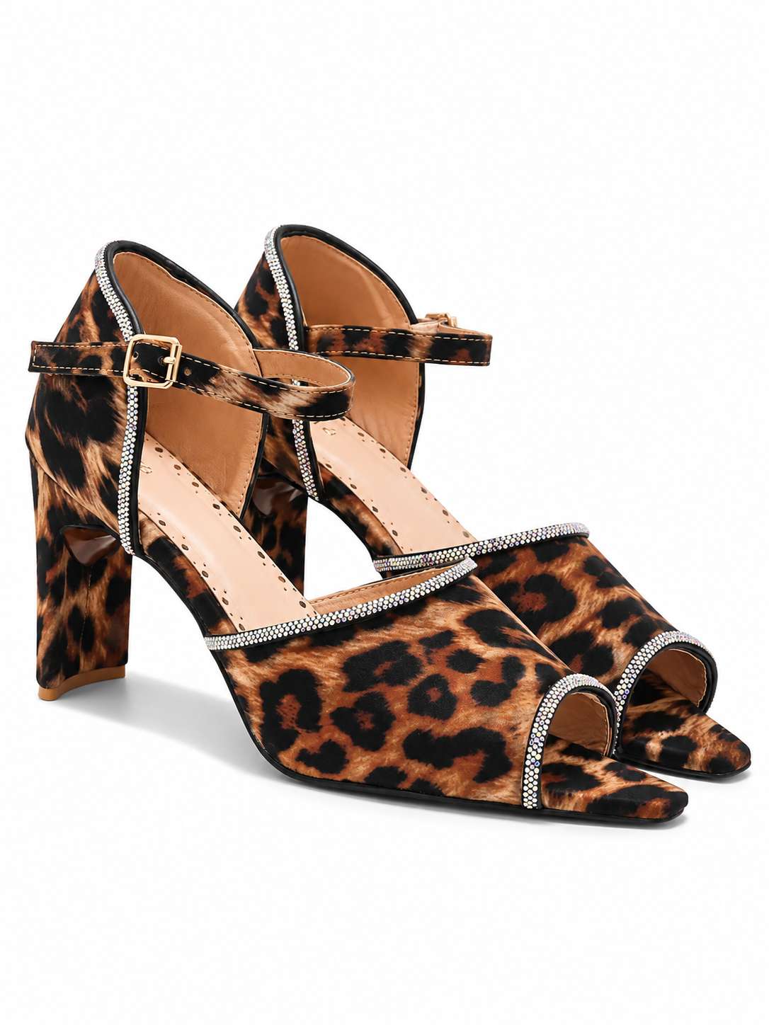Leopard Print Block Heels