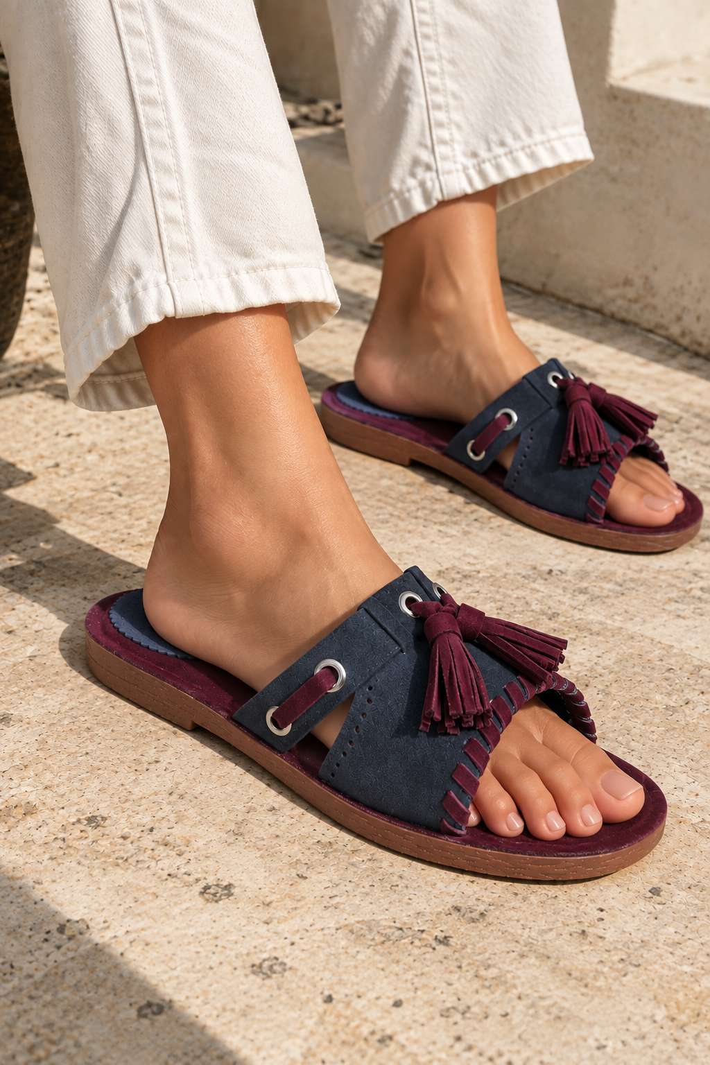 MOCHA-MAROON/BLUE