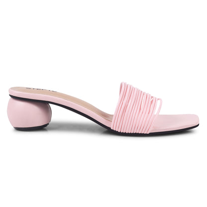 PINK ROUND KITTEN HEEL