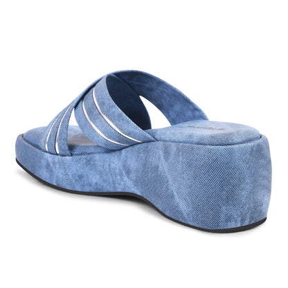 DENIM BLUE WEDGES