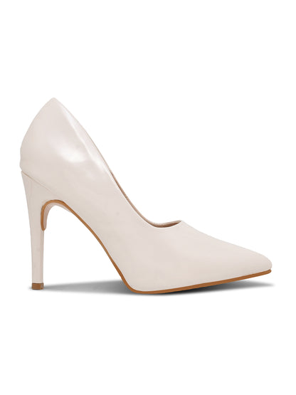 Classic Beige Patent Leather Stilettos