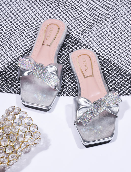 Stylish casual Flats Silver