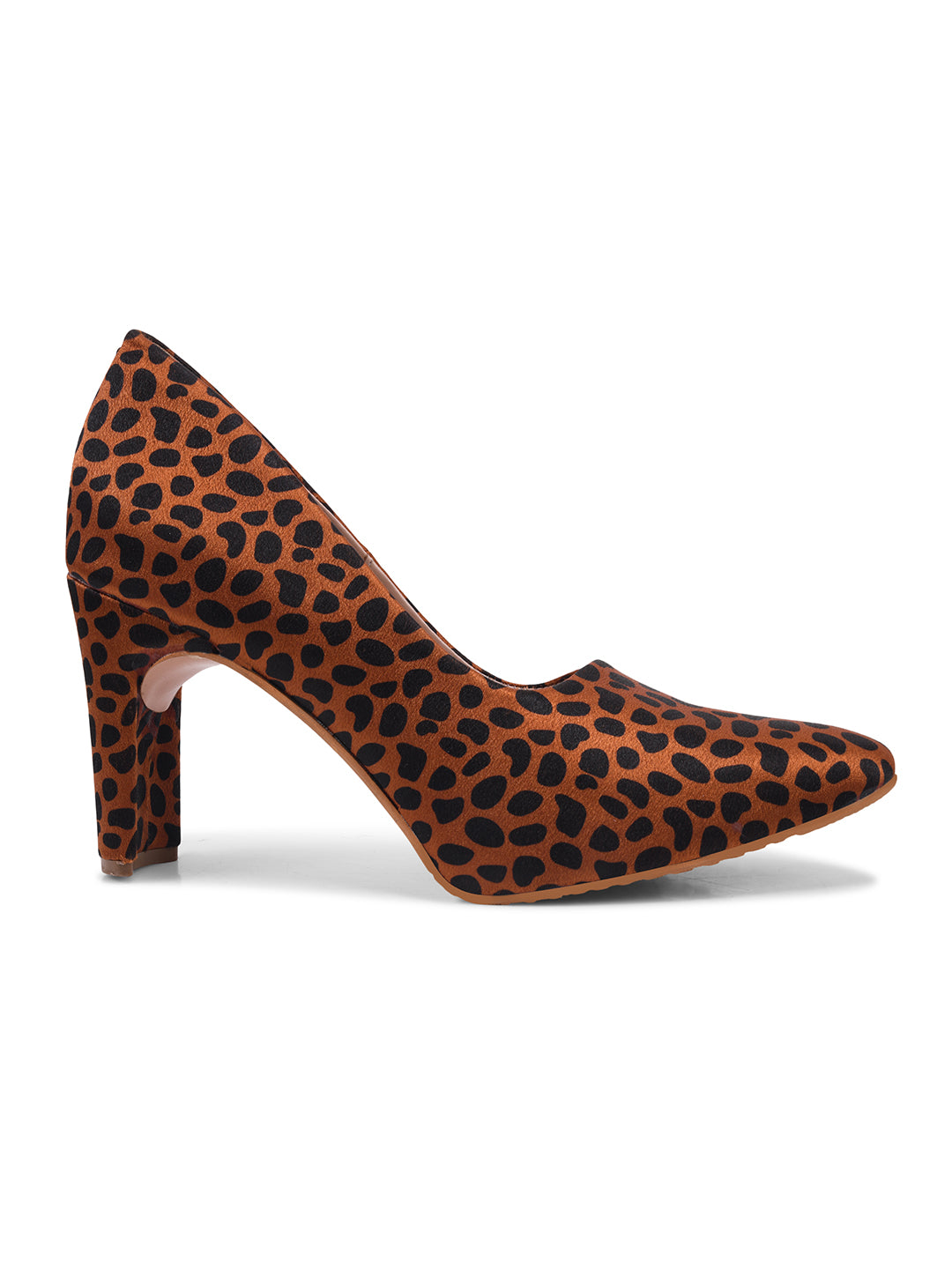 Leopard Print Block Heel Pumps