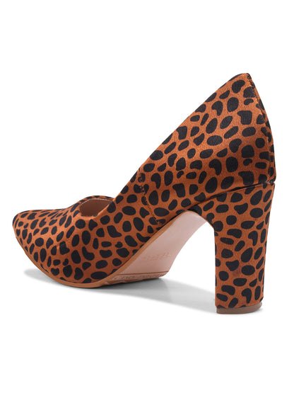 Leopard Print Block Heel Pumps