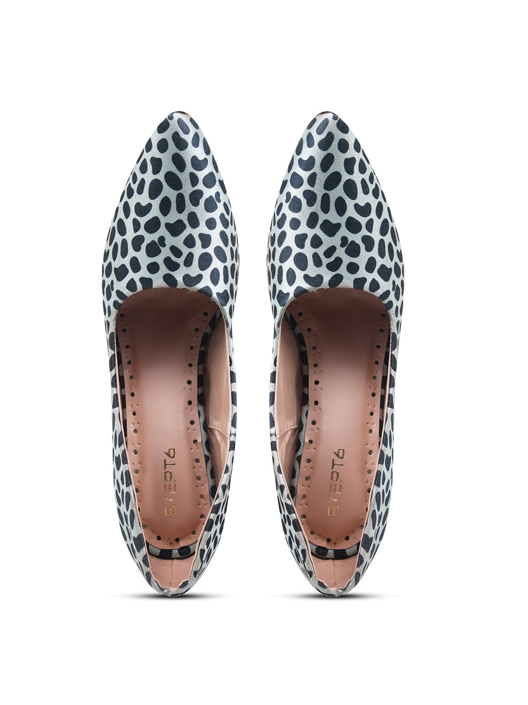 Green-Black Leopard Print Block Heel Pumps