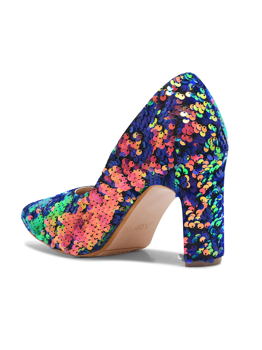 Multi-Color Sequin Party Heels
