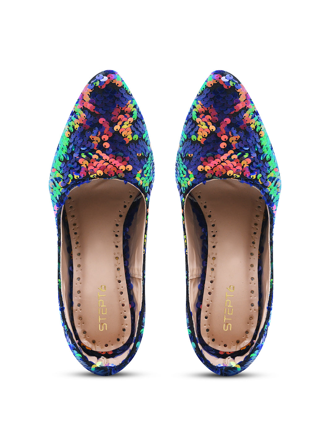Multi-Color Sequin Party Heels