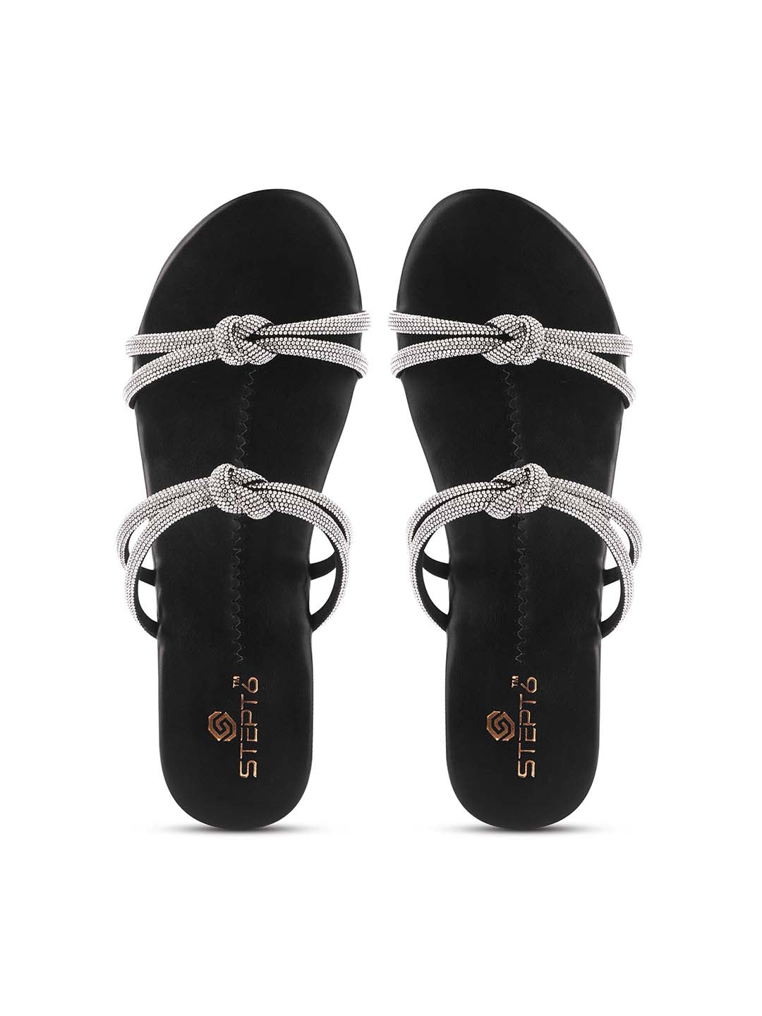 Black Jute diamond Chain wedge