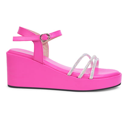 PINK WEDGES IN DIAMOND CHAIN