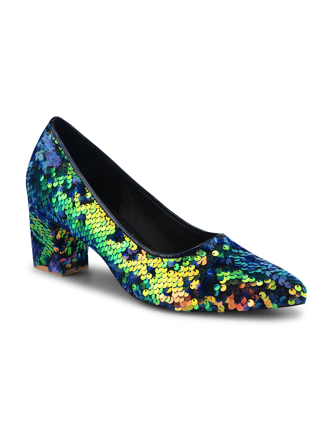 Rainbow Spark Multicolor Sequin Party Pumps