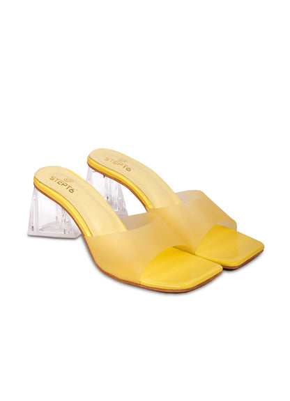 Soft Rubber Strap Heel - Yellow