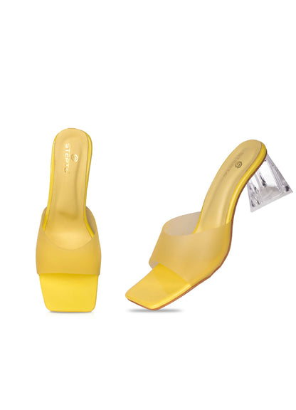 Soft Rubber Strap Heel - Yellow