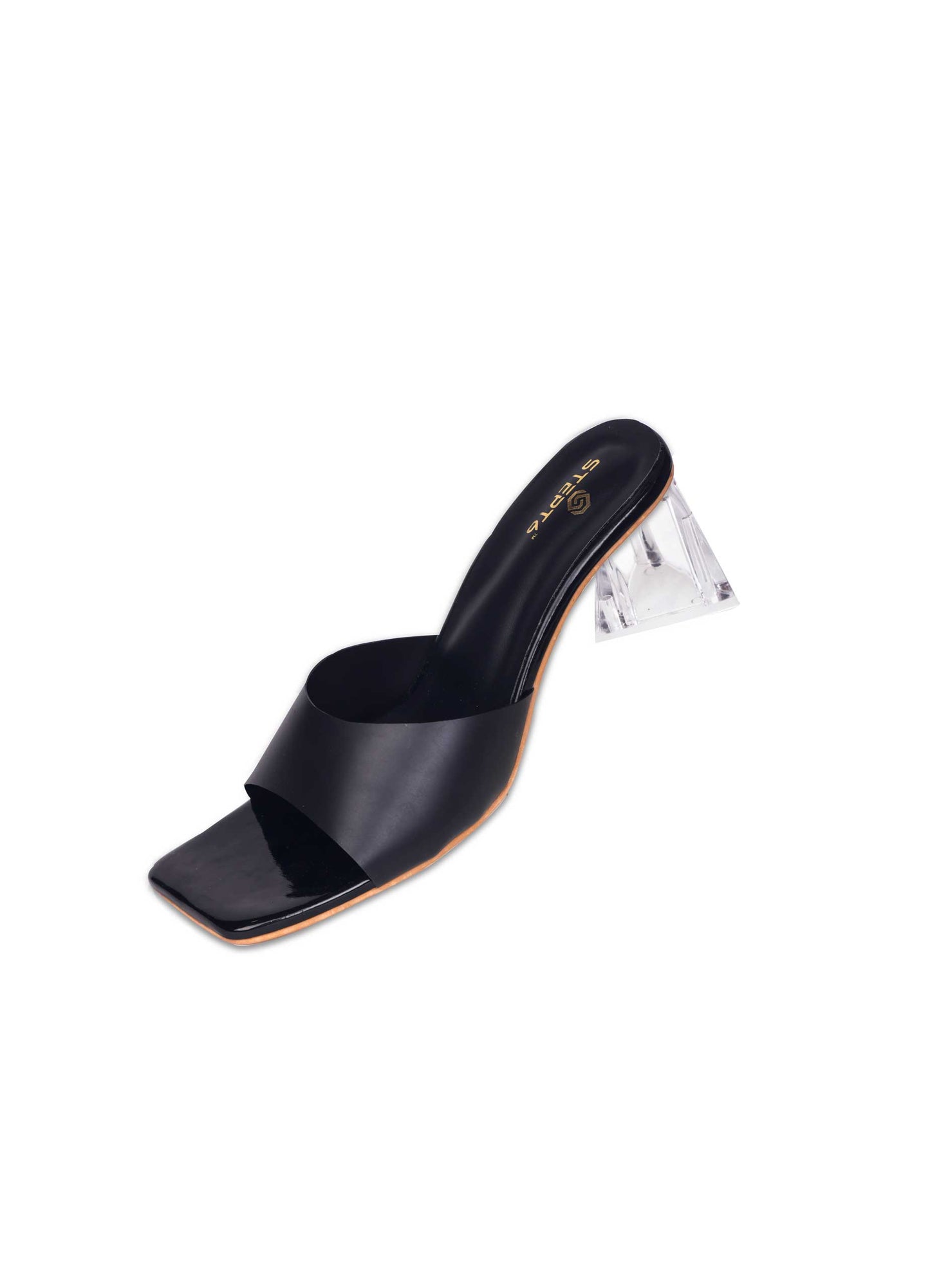 Soft Rubber Strap Heel - Black