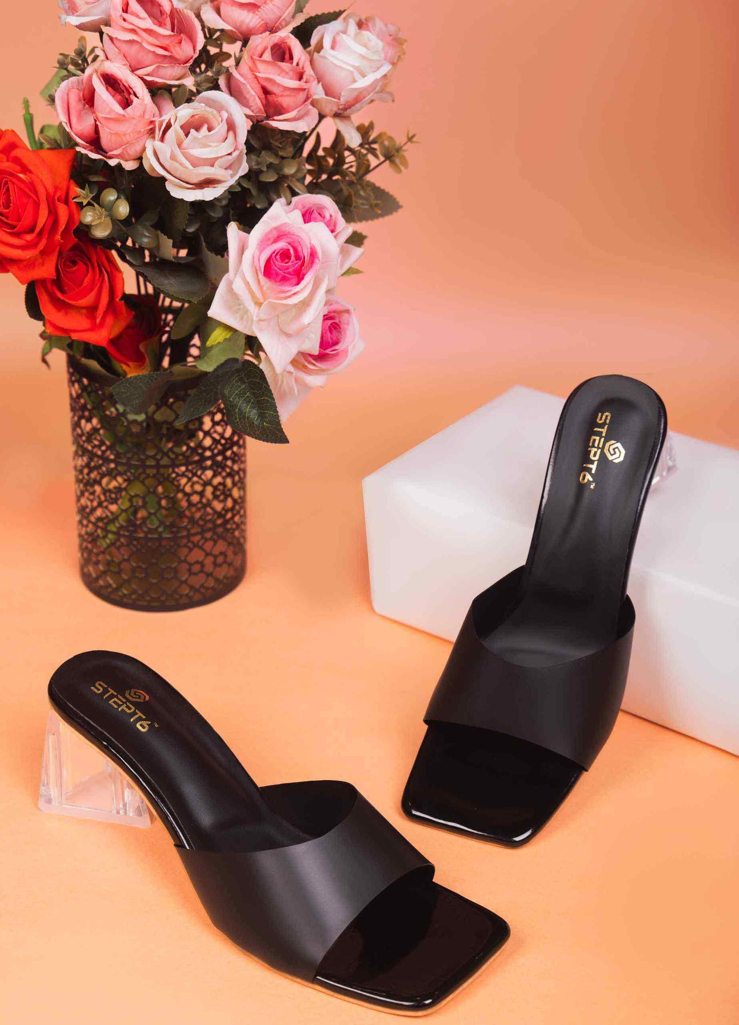 Soft Rubber Strap Heel - Black