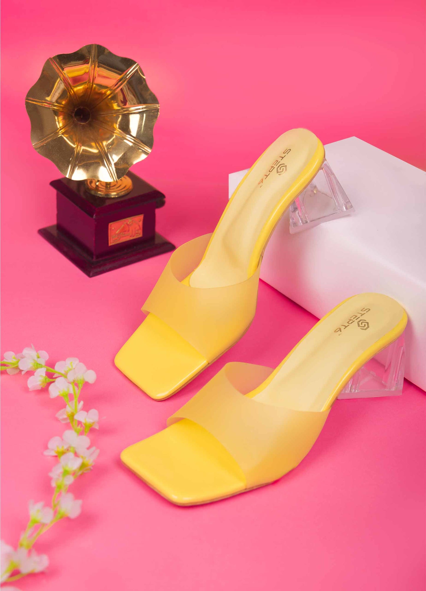 Soft Rubber Strap Heel - Yellow